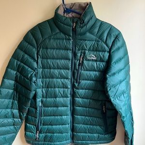Men’s Ultralite 850 Down Jacket Green LL Bean Size Small
